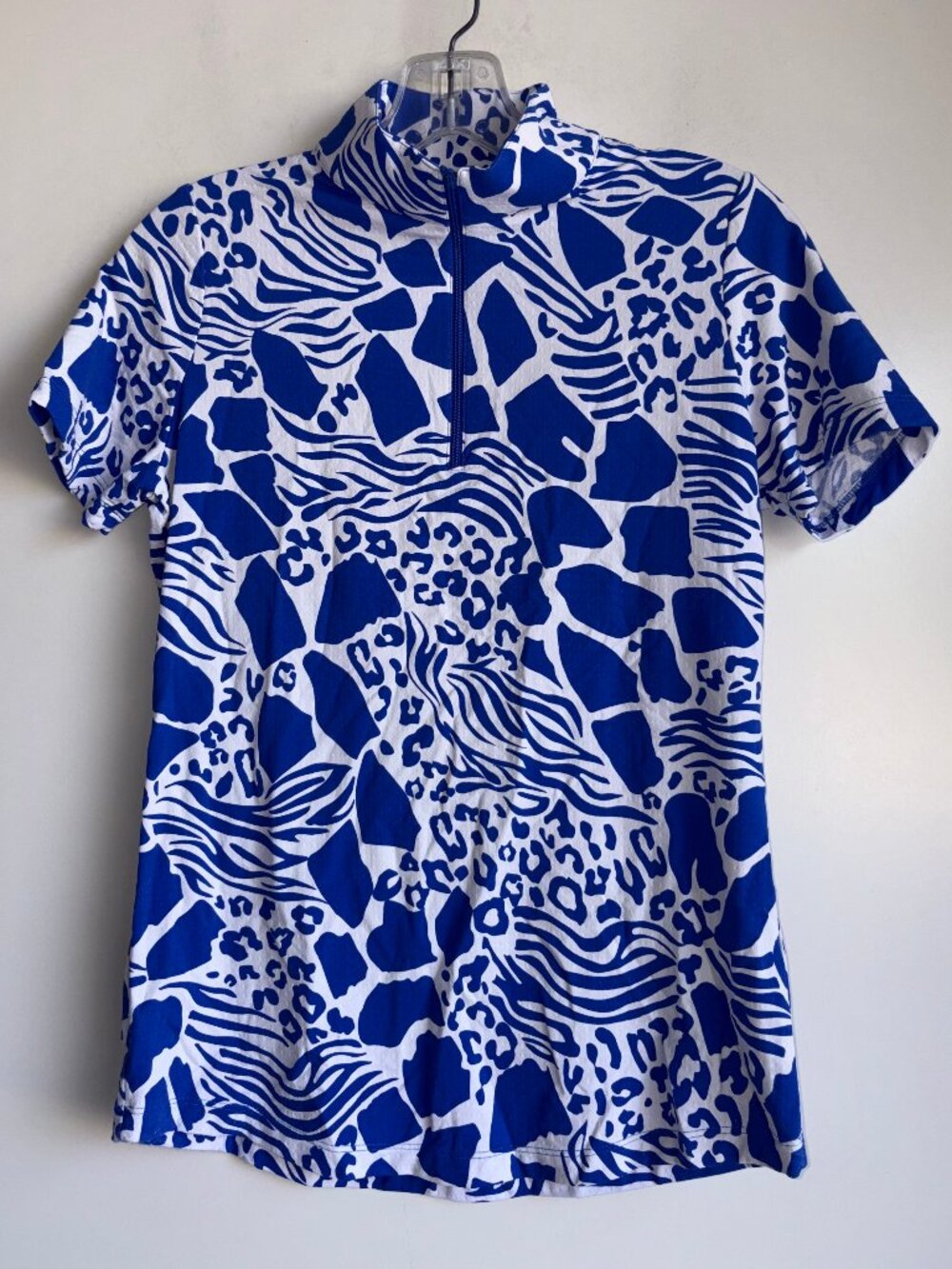 IBKUL Short Sleeve Sun Top Size XS Blue